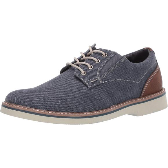 Nunn Bush Men Barklay Canvas Plain Toe Casual Oxfords Size US 9.5M Blue Denim - Picture 1 of 5